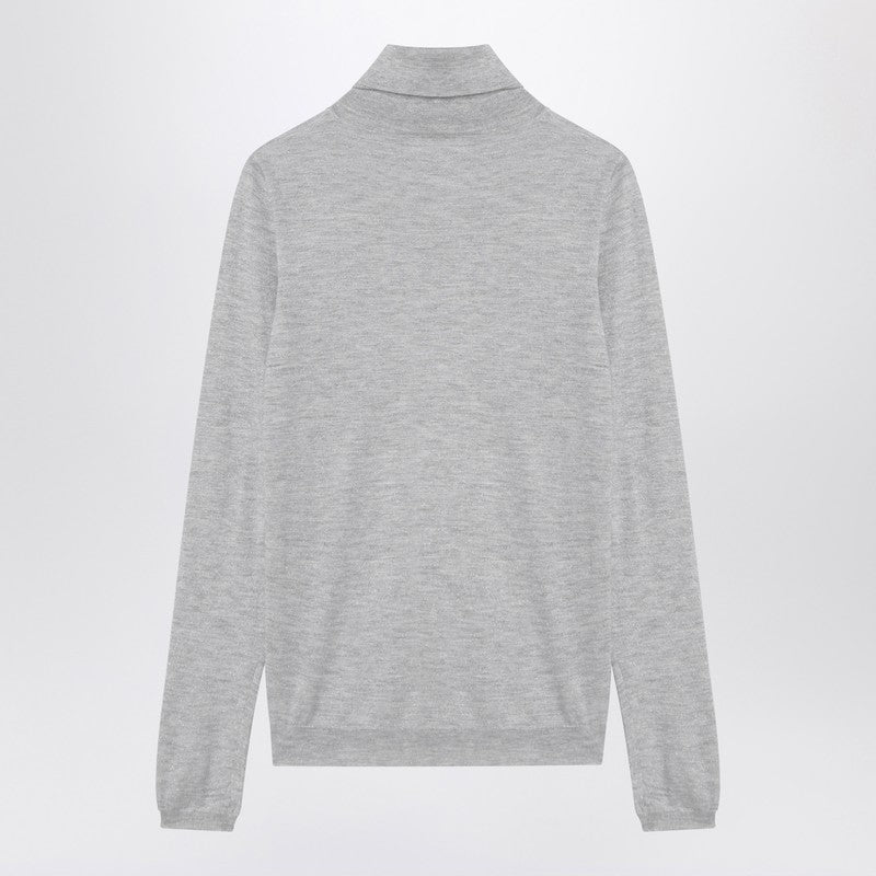 Brunello Cucinelli Light Grey Turtleneck in Cashmere Blend Glam Steals