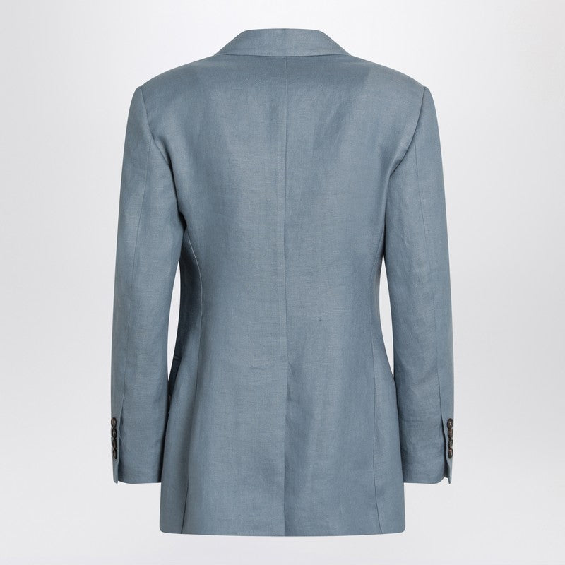 Brunello Cucinelli Linen Avio Coloured Blend Jacket Glam Steals
