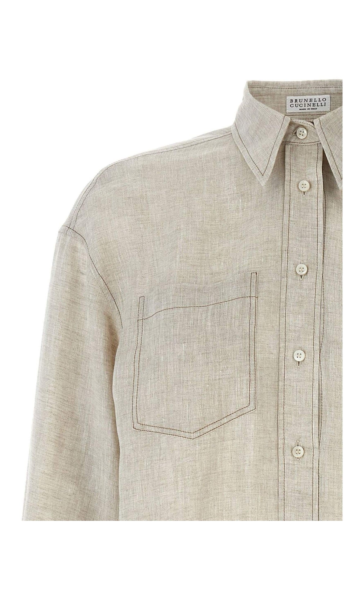Brunello Cucinelli Linen Shirt Glam Steals