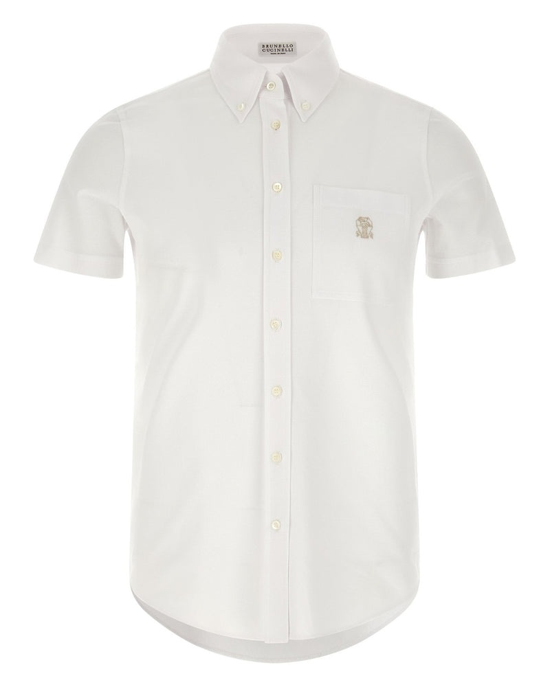 Brunello Cucinelli Logo Embroidery Shirt Glam Steals