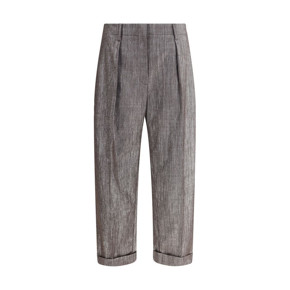 Brunello Cucinelli Lurex Effect Pants Glam Steals