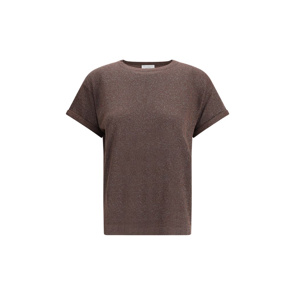 Brunello Cucinelli Lurex T-Shirt Glam Steals