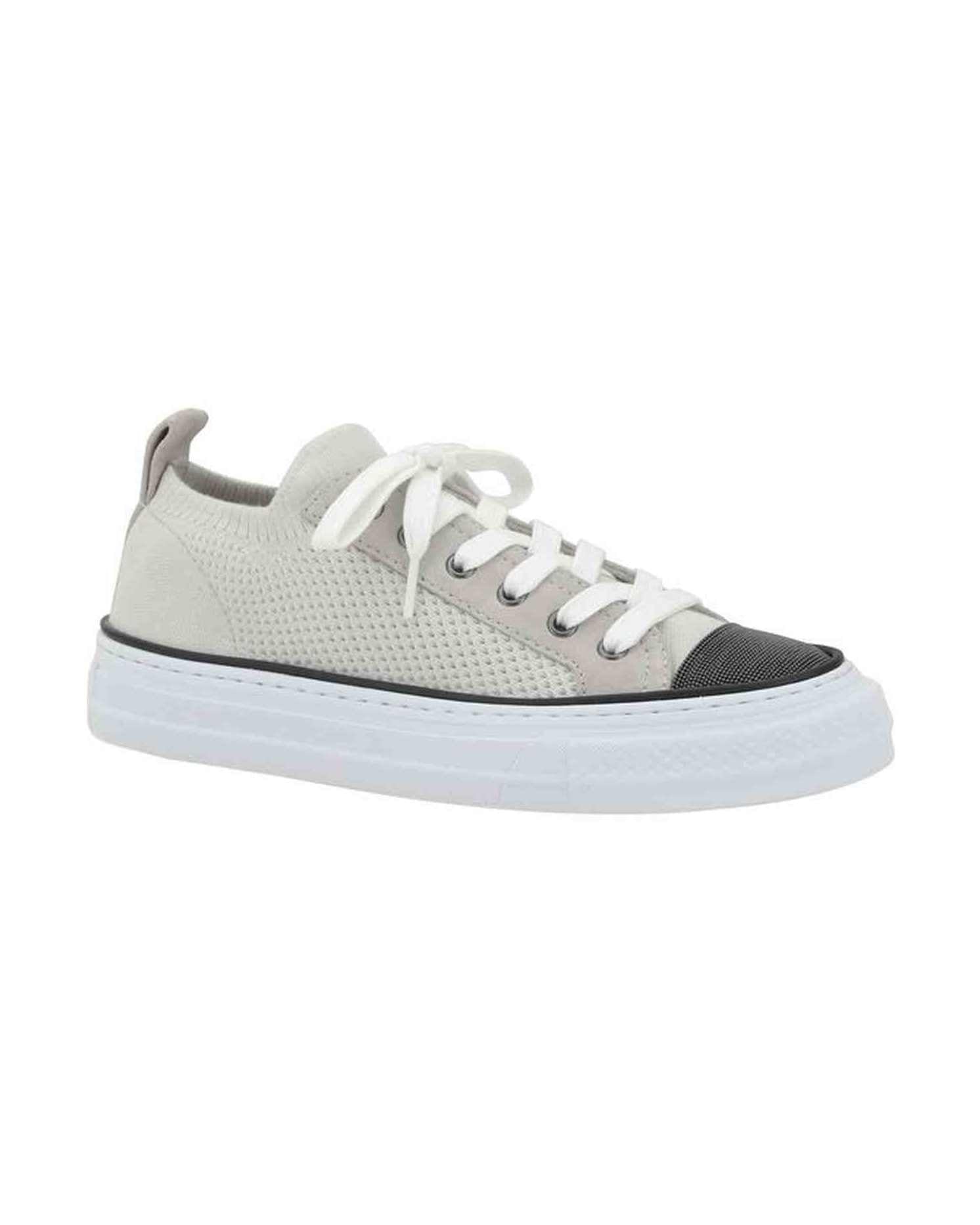 Brunello Cucinelli Mesh Cotton And Suede Sneakers Glam Steals