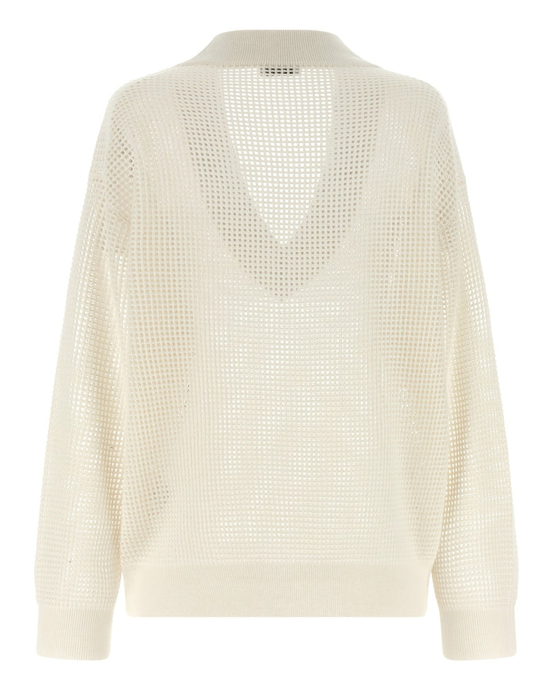 Brunello Cucinelli Mesh Net Sweater Glam Steals
