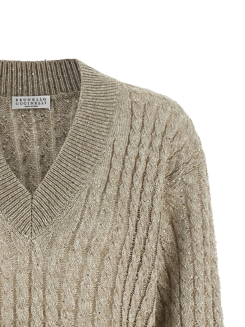 Brunello Cucinelli Micro Sequin Sweater Glam Steals