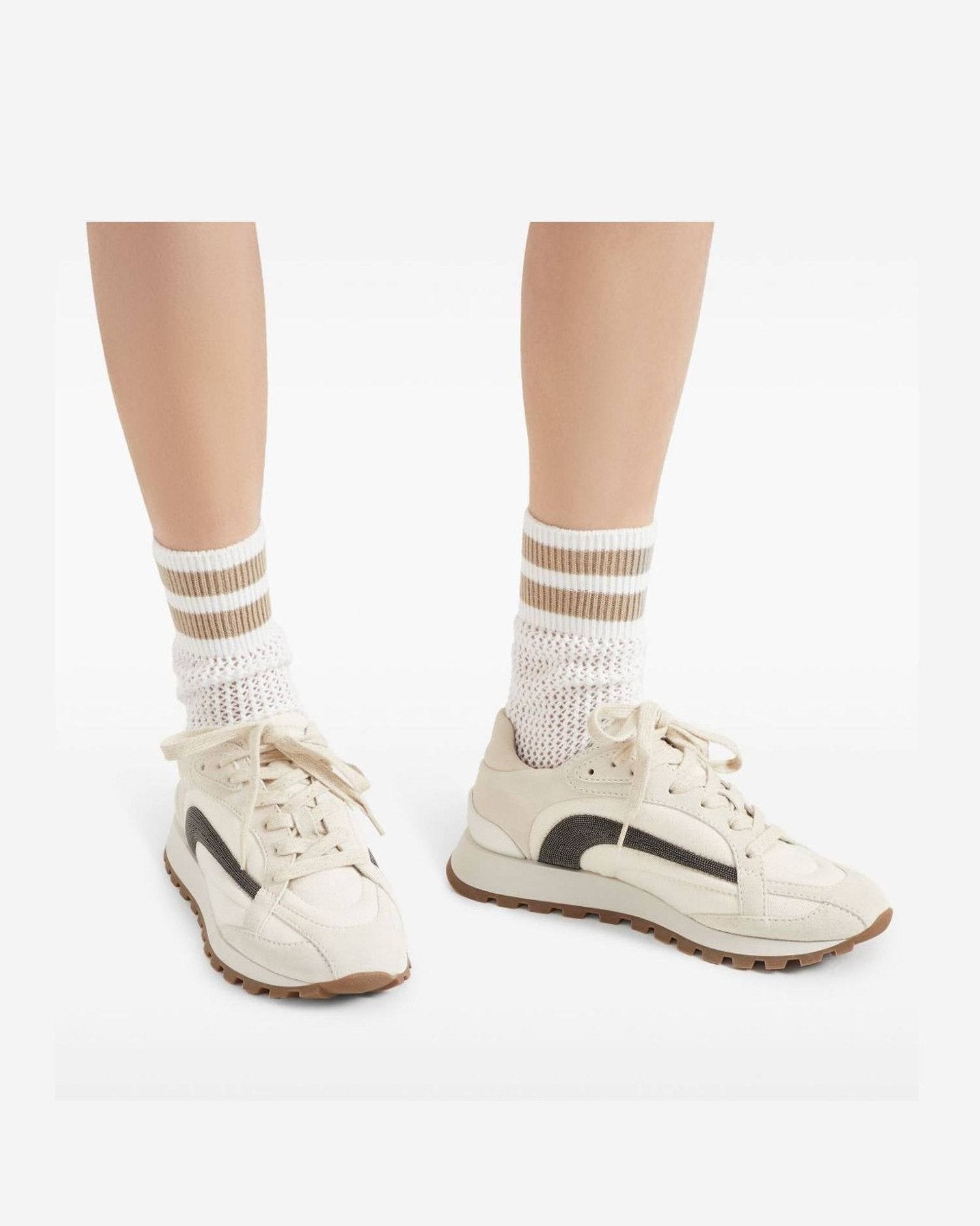 Brunello Cucinelli Monili Detail Sneakers Glam Steals