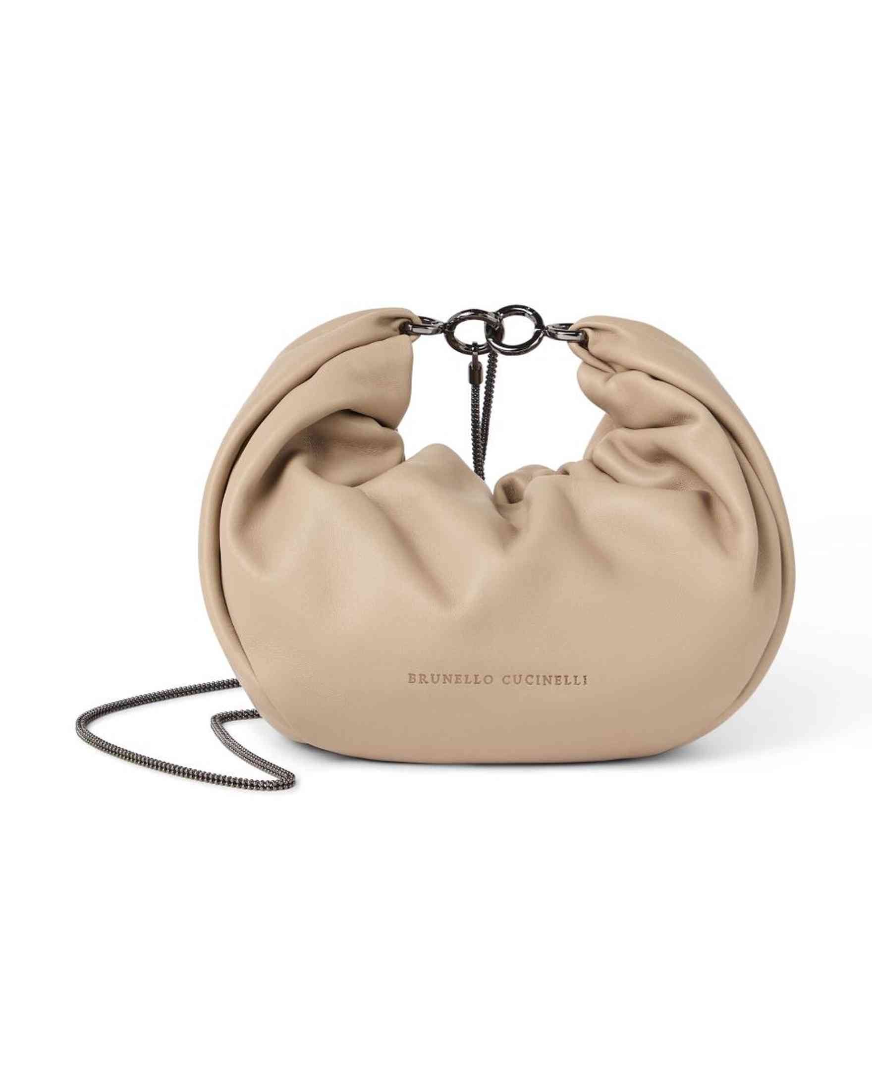 Brunello Cucinelli Monili Shoulder Bag with Chain Glam Steals
