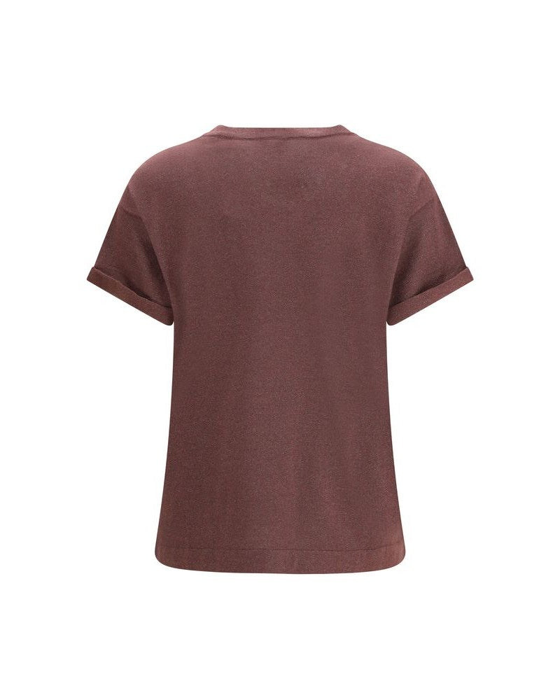 Brunello Cucinelli Nylon Bordeaux T-shirt Glam Steals