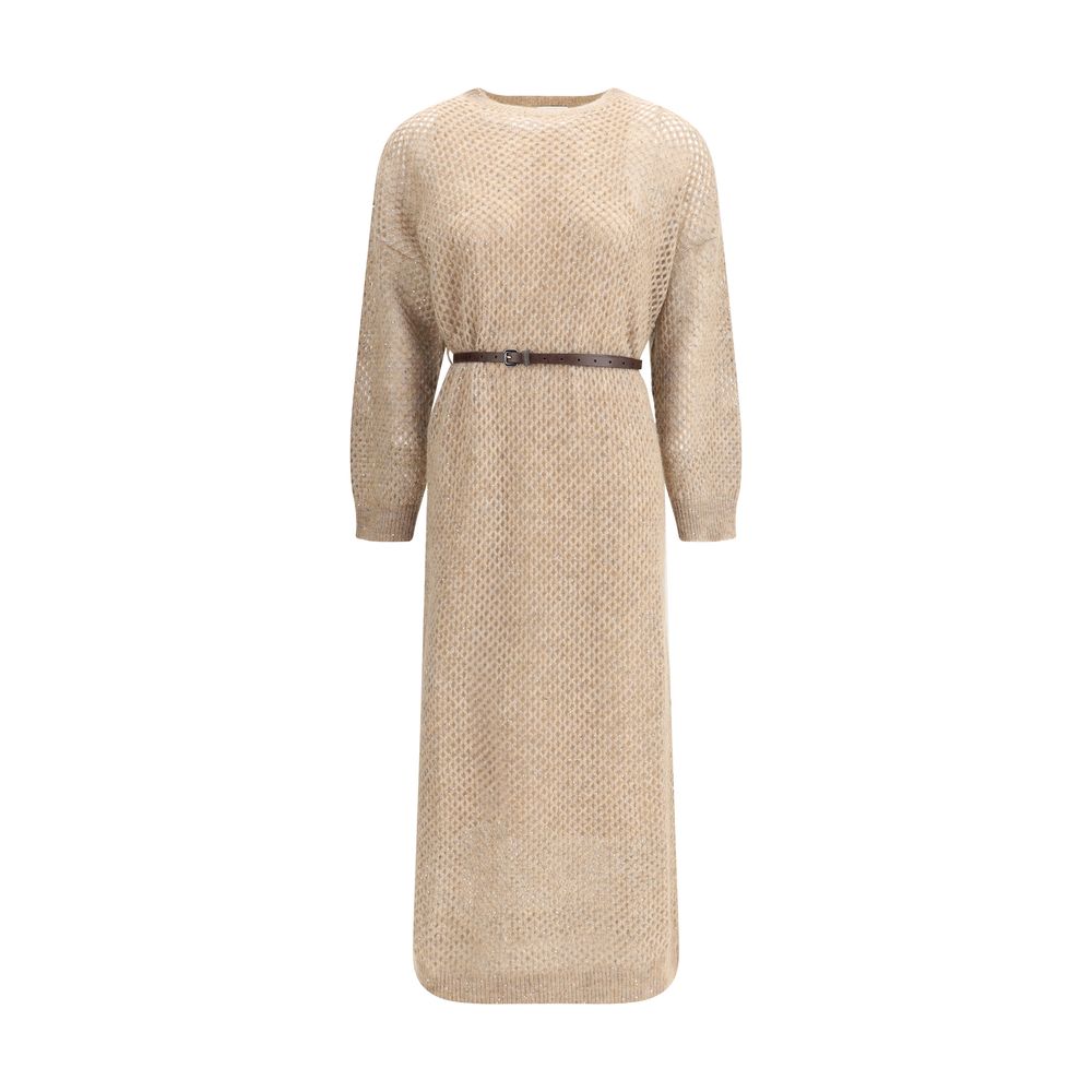 Brunello Cucinelli Perforated Long Dress Glam Steals