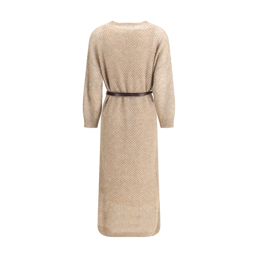 Brunello Cucinelli Perforated Long Dress Glam Steals