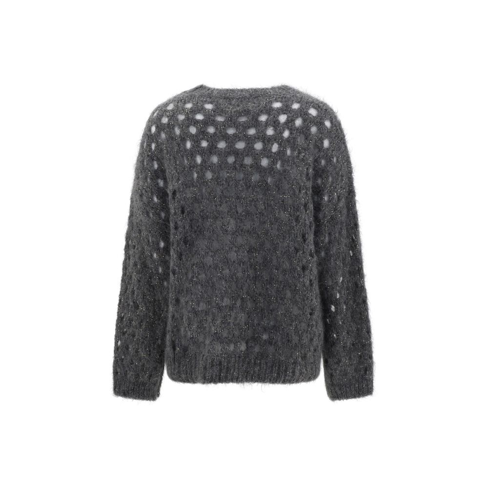 Brunello Cucinelli Perforated Sequins Sweater Glam Steals