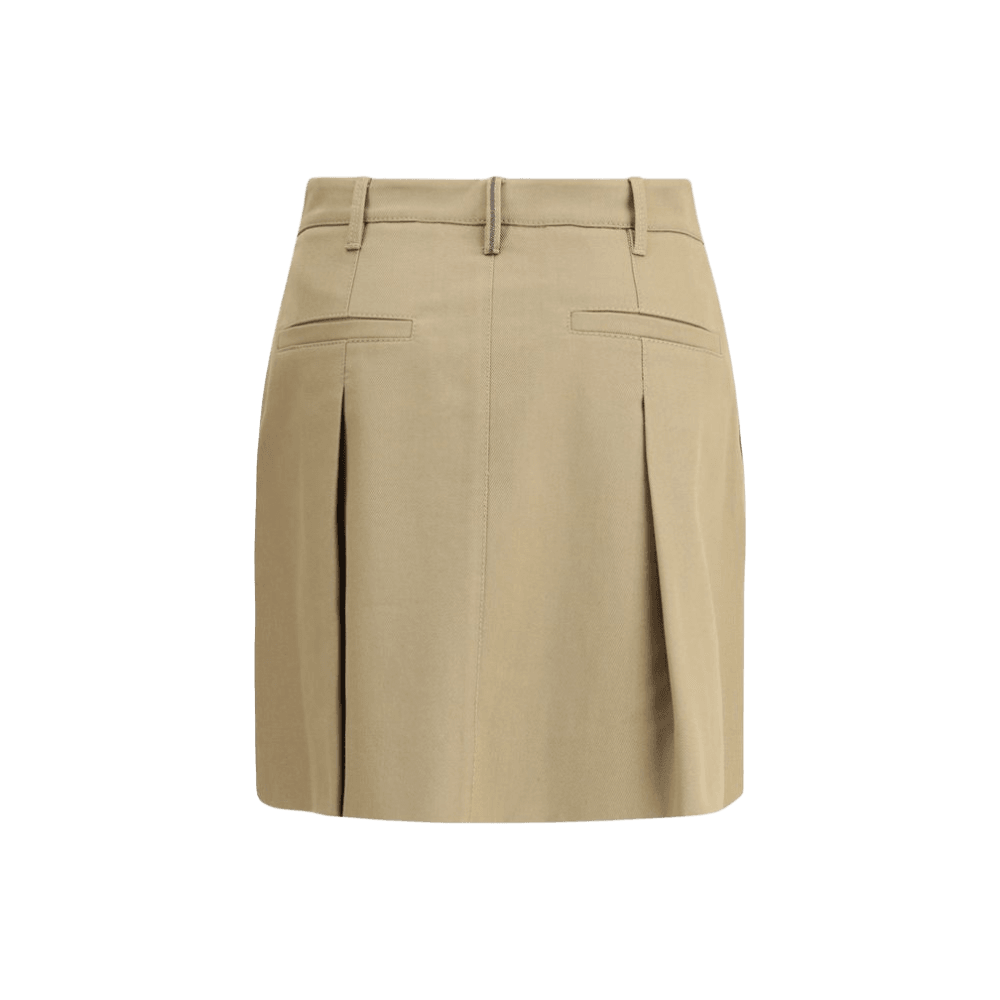 Brunello Cucinelli Pleated cotton short Skirt Glam Steals