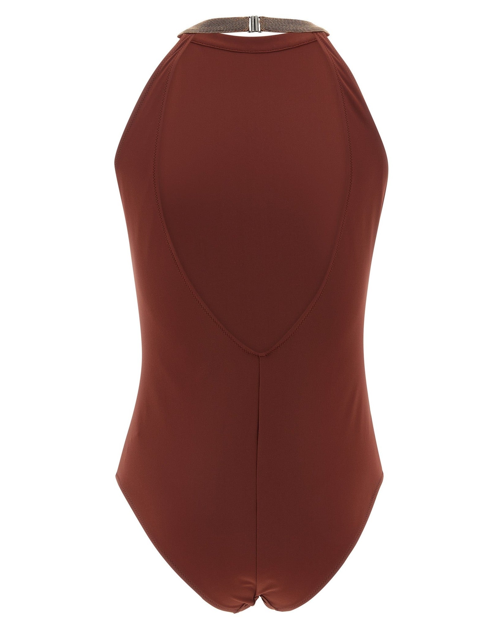 Brunello Cucinelli Precious Collar Swimsuit Glam Steals