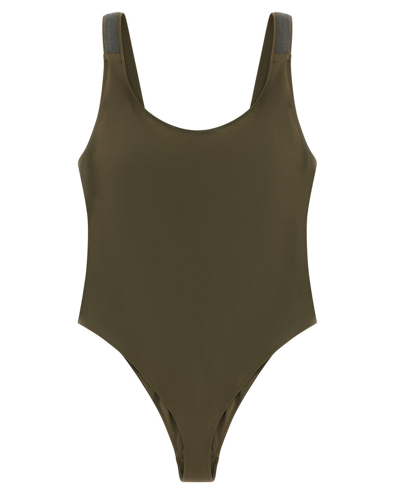 Brunello Cucinelli Precious Details One Piece Swimsuit Glam Steals