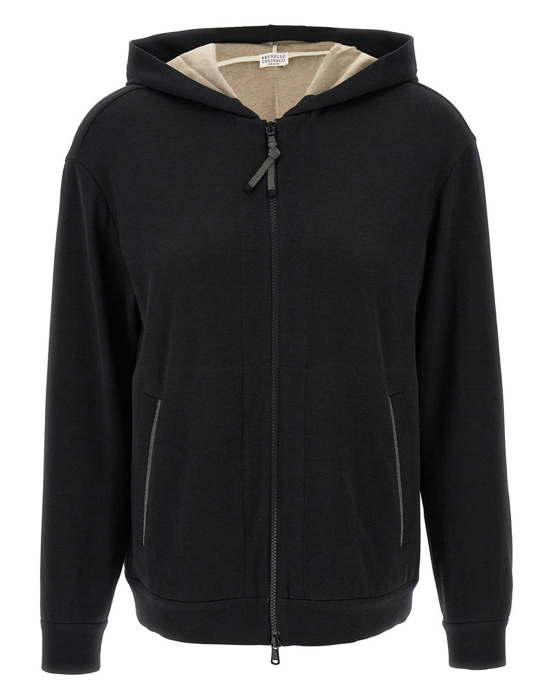 Brunello Cucinelli Precious Zipper Pull Hoodie Glam Steals