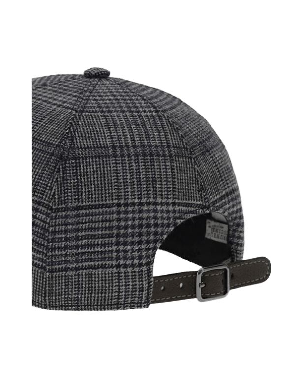 Brunello Cucinelli Prince Of Wales Fabric Baseball Hat with Shiny Band Glam Steals