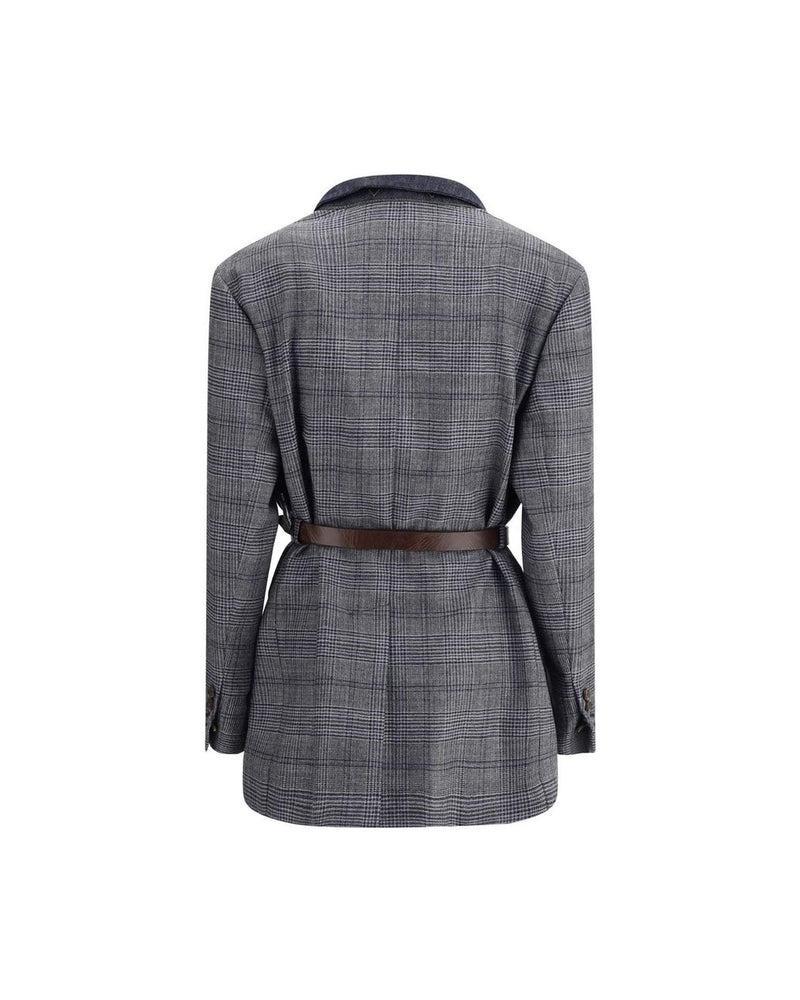 Brunello Cucinelli Prince Of Wales Pattern Blazer Glam Steals
