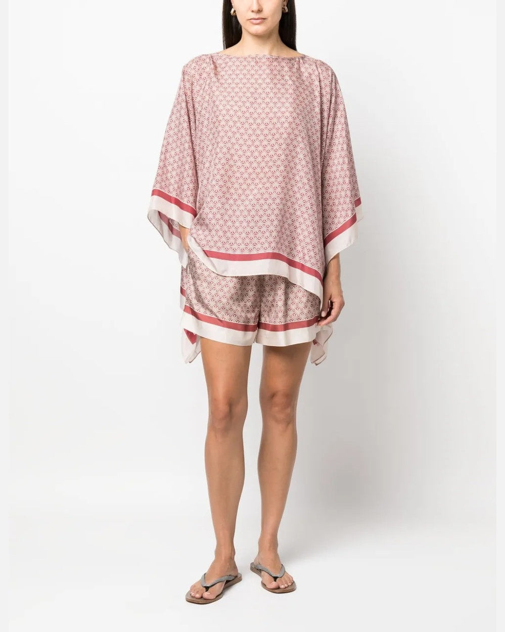 Brunello Cucinelli Red Silk T-shirt Glam Steals