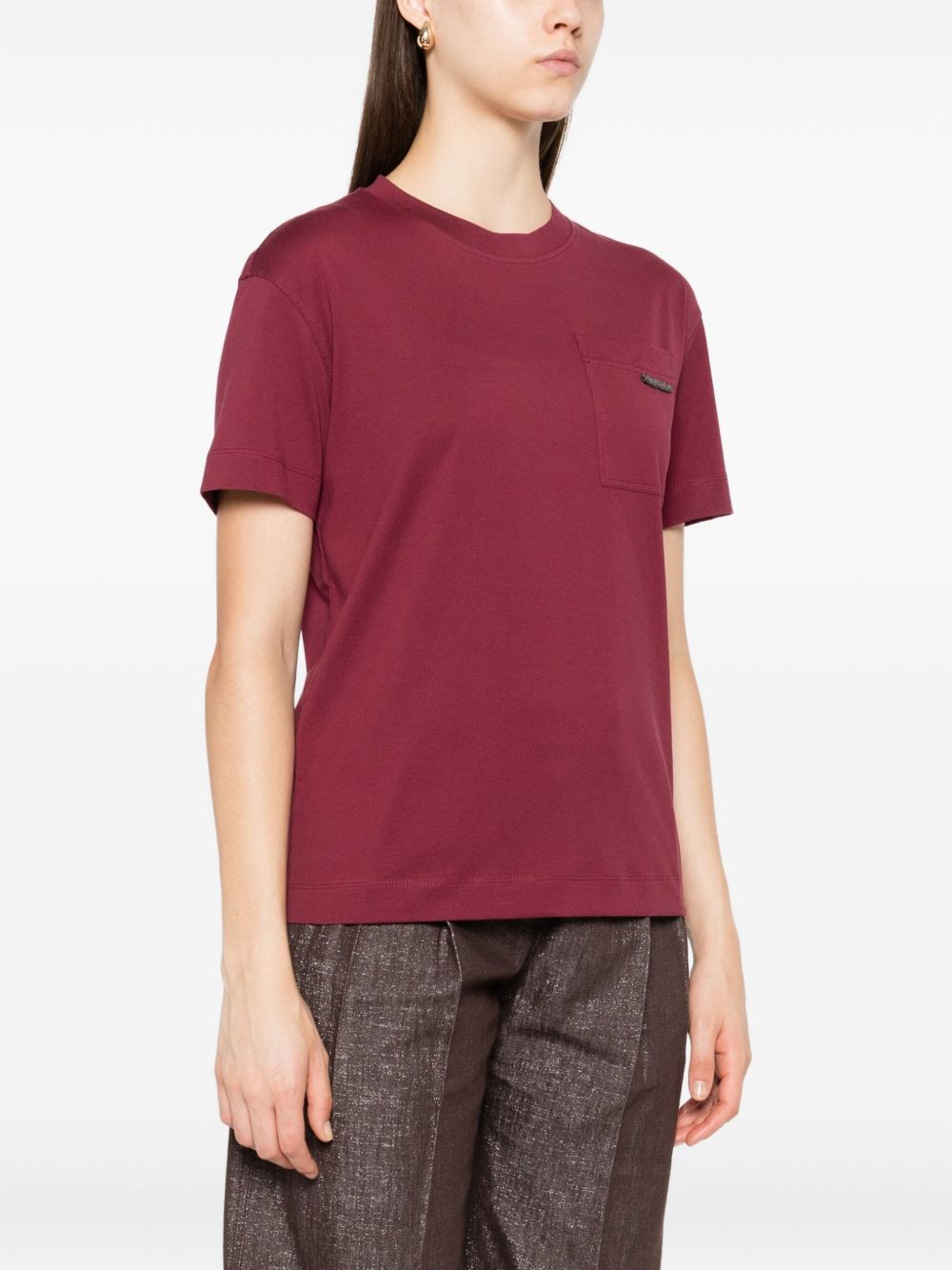 Brunello Cucinelli Red T-shirt Glam Steals