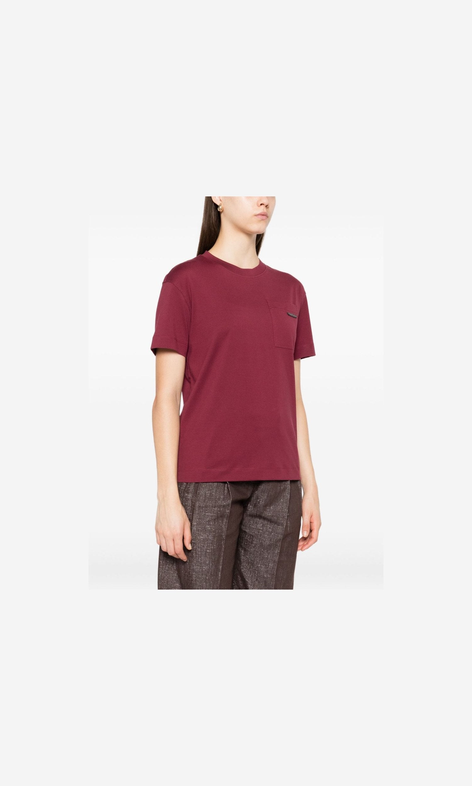 Brunello Cucinelli Red T-shirt Glam Steals