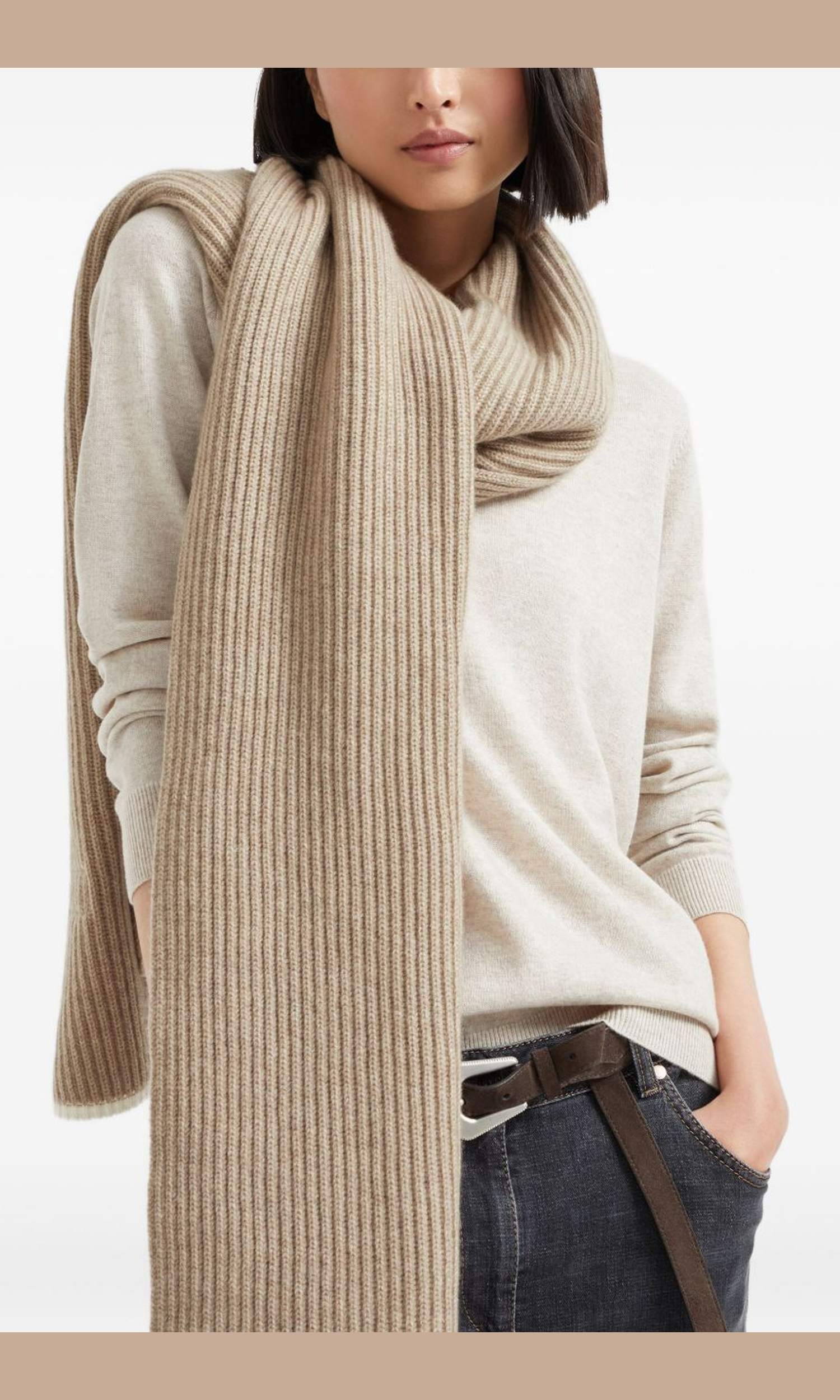 Brunello Cucinelli Ribbed Scarf Glam Steals