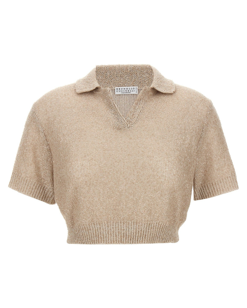 Brunello Cucinelli Sequin Polo Shirt Glam Steals