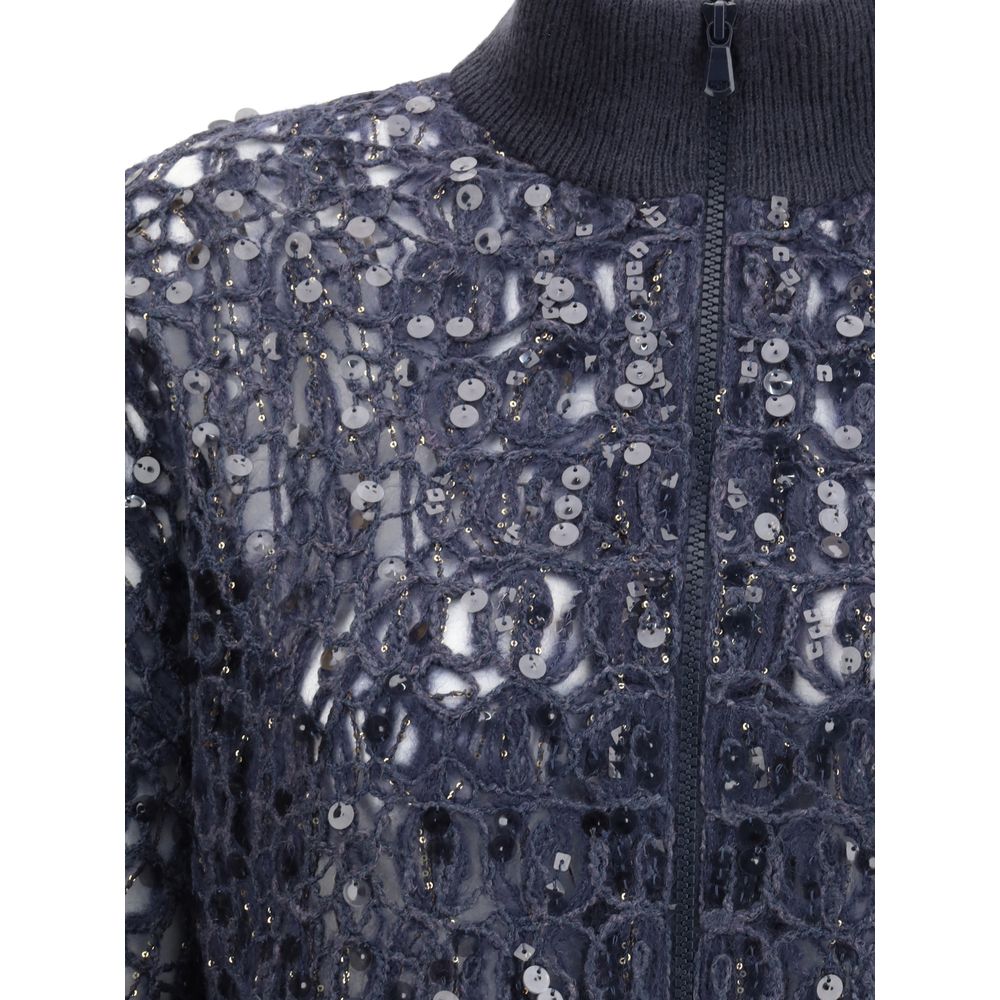 Brunello Cucinelli Sequined Cardigan Glam Steals