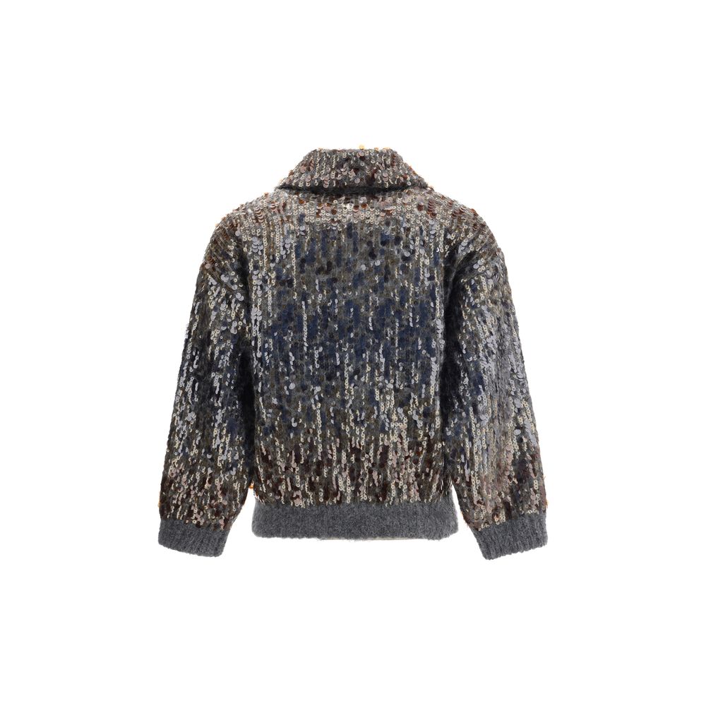 Brunello Cucinelli Sequined Cardigan Glam Steals