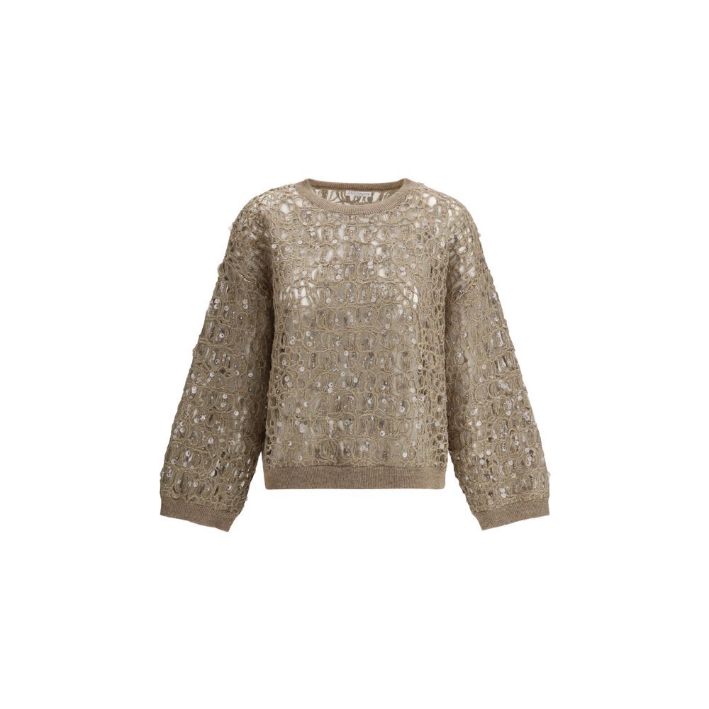 Brunello Cucinelli Sequined Sweater Glam Steals