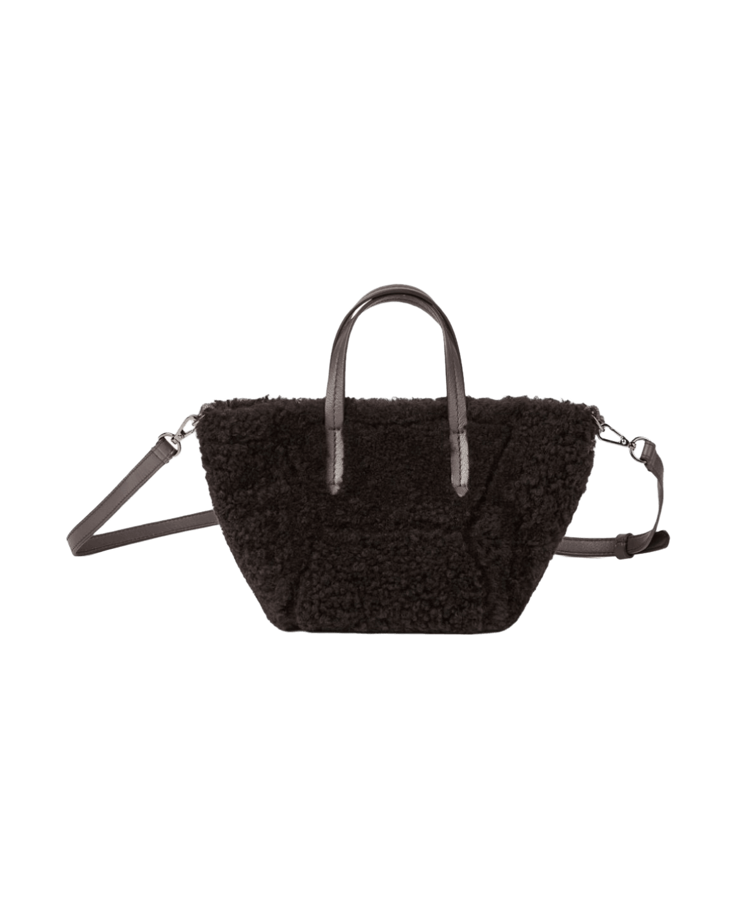Brunello Cucinelli Shearling Bc Duo Mini Bag In Curly With Monili Glam Steals