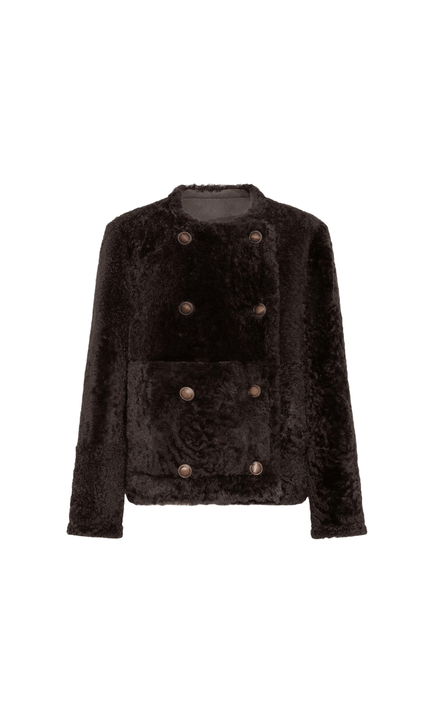 Brunello Cucinelli Shearling Reversible Cropped Fuzzy Jacket Glam Steals