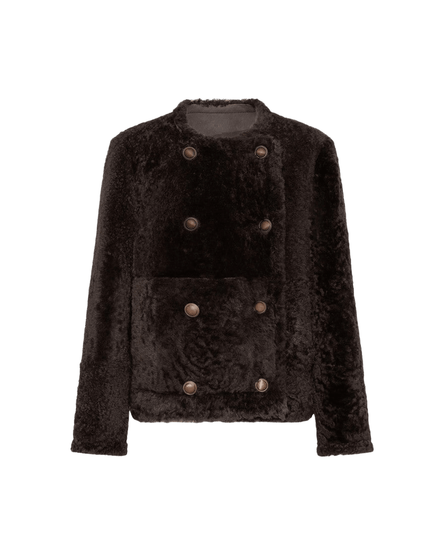 Brunello Cucinelli Shearling Reversible Cropped Fuzzy Jacket Glam Steals