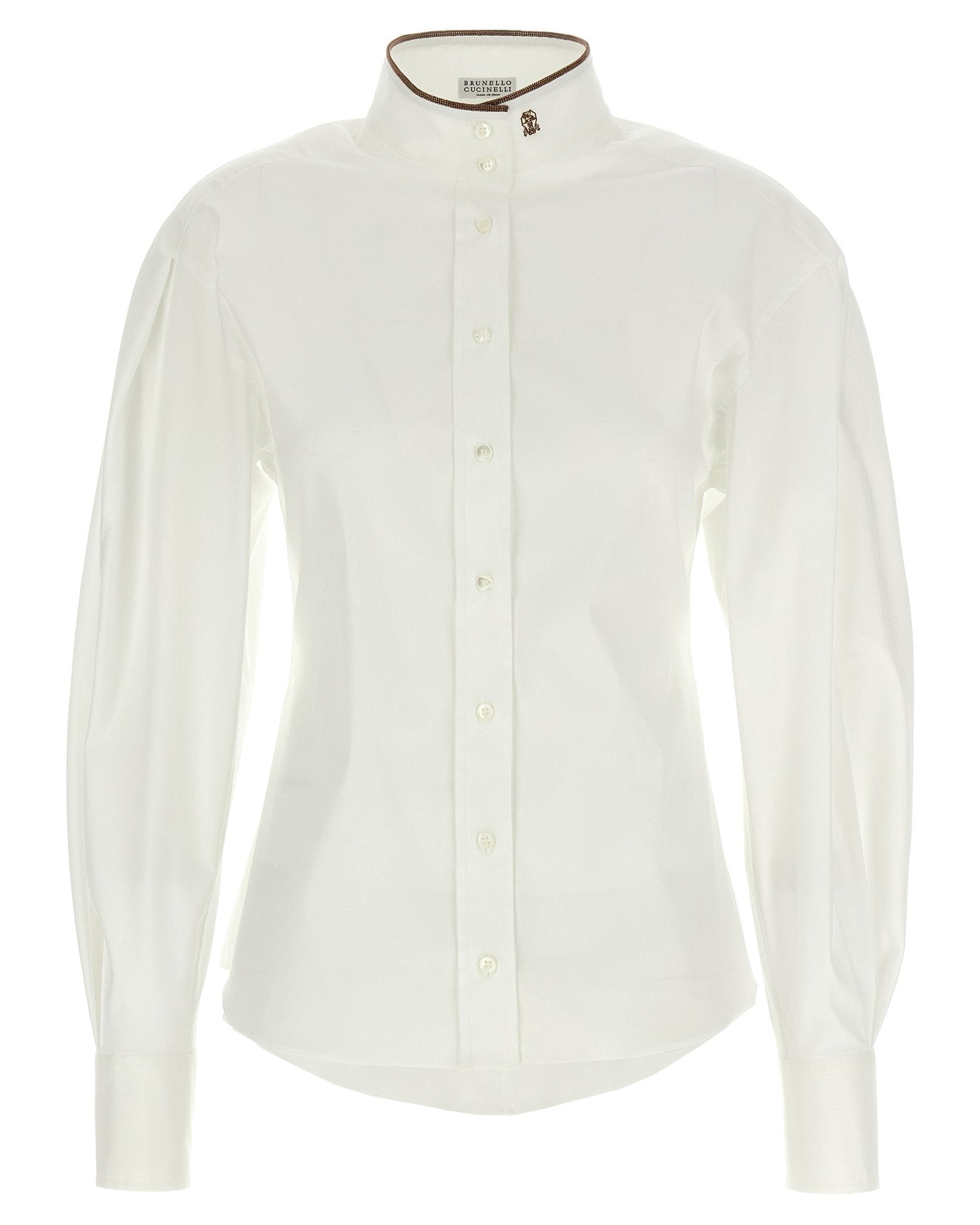 Brunello Cucinelli Shiny Collar Detail Shirt Glam Steals