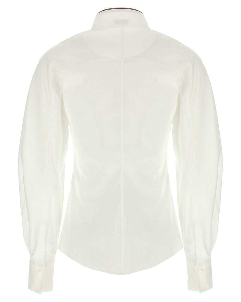 Brunello Cucinelli Shiny Collar Detail Shirt Glam Steals