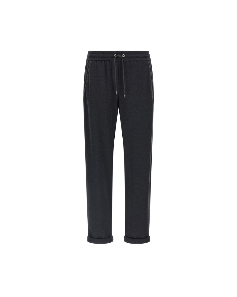Brunello Cucinelli Shiny Pocket Detail Joggers Trousers