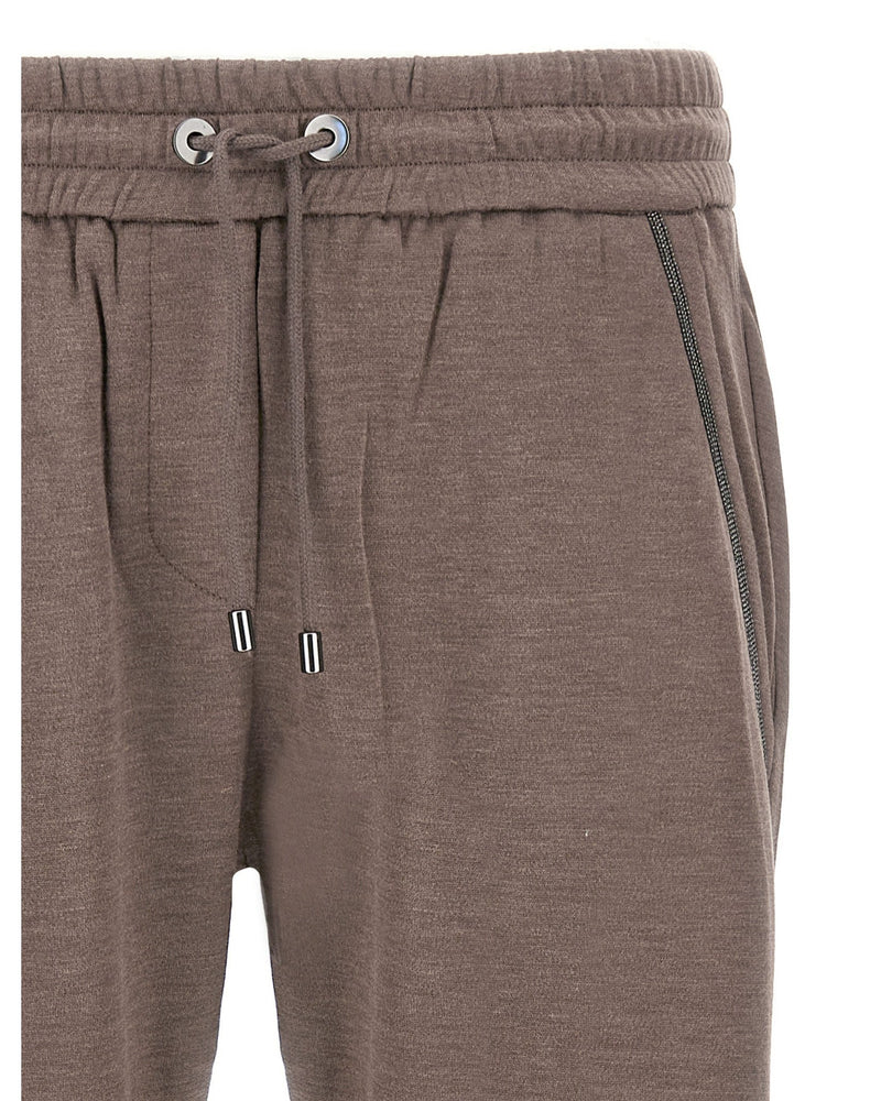 Brunello Cucinelli Shiny Pocket Detail Joggers Glam Steals