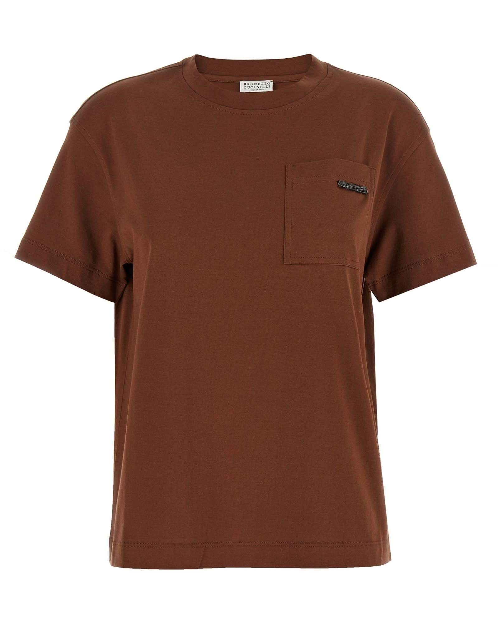 Brunello Cucinelli Shiny Tab T-shirt Glam Steals