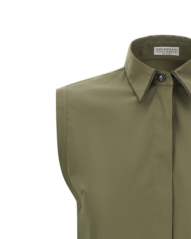 Brunello Cucinelli Shiny Trim Shirt Glam Steals