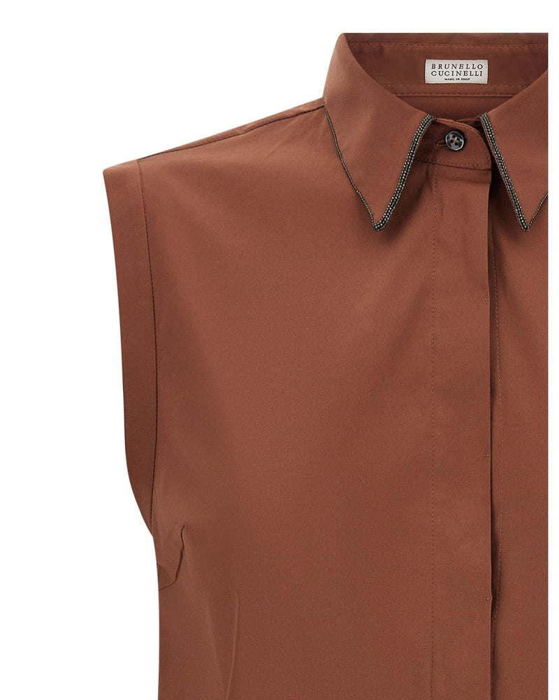 Brunello Cucinelli Shiny Trim Shirt Glam Steals
