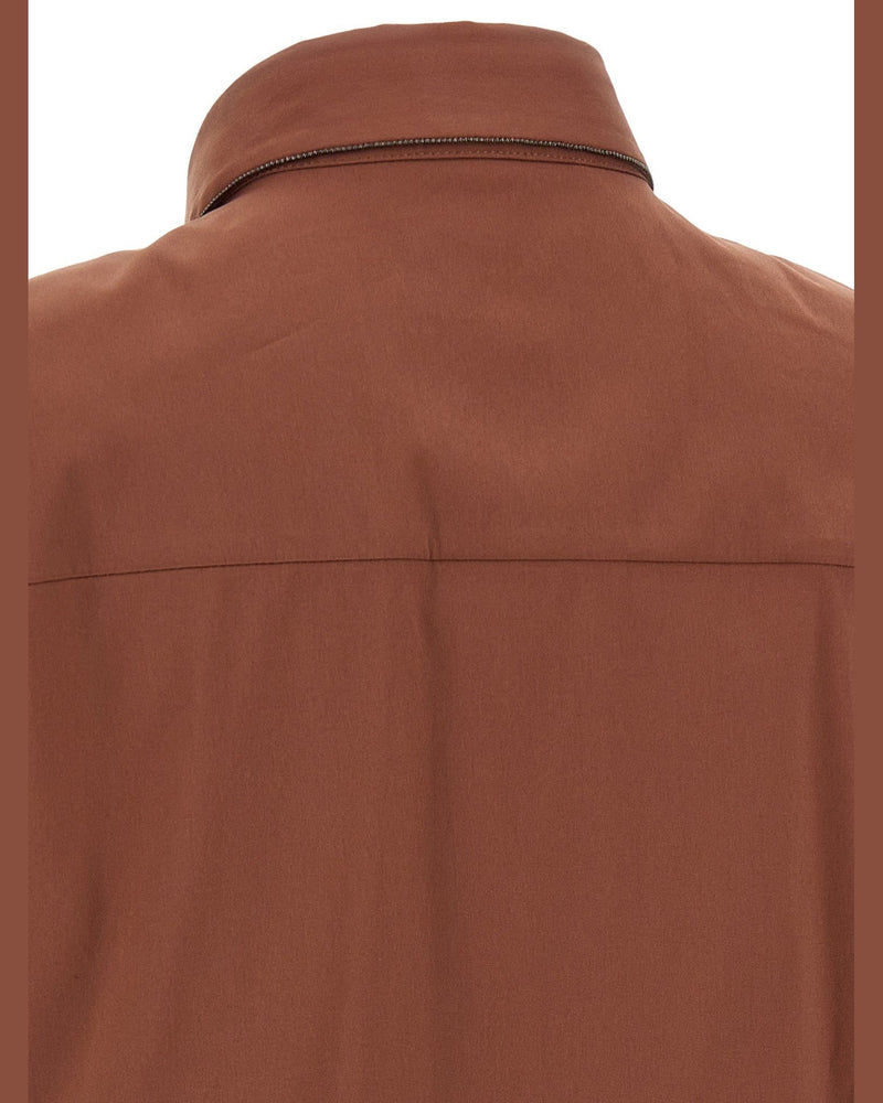 Brunello Cucinelli Shiny Trim Shirt Glam Steals