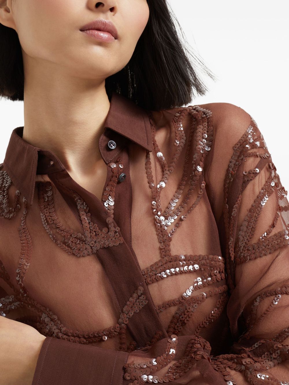Brunello Cucinelli Shirt Bordeaux Glam Steals