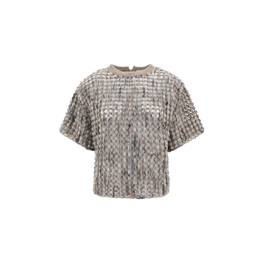 Brunello Cucinelli Short Sleeve Sweater Glam Steals