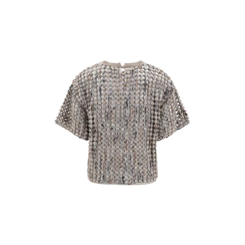 Brunello Cucinelli Short Sleeve Sweater Glam Steals