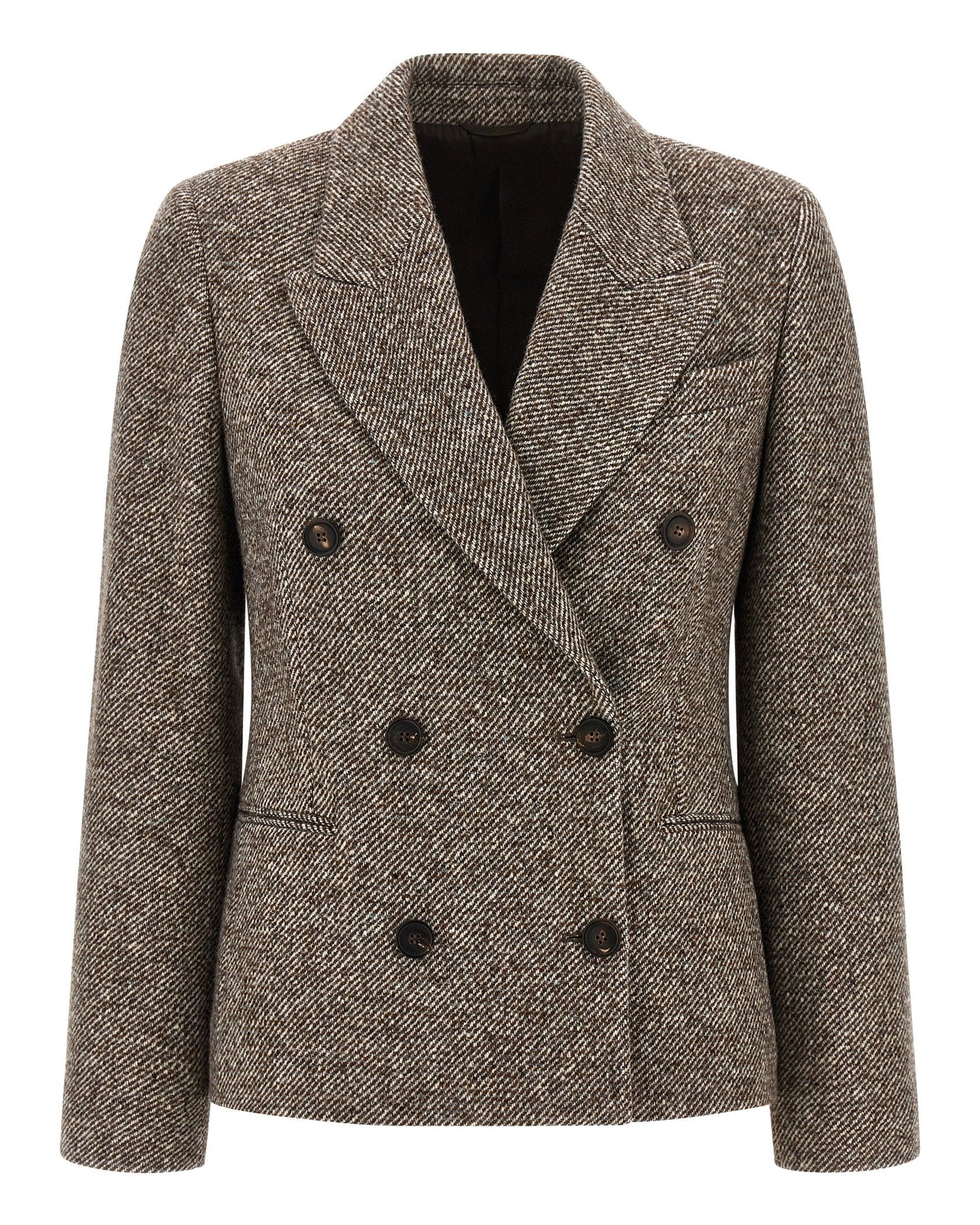 Brunello Cucinelli Silk Double Breasted Blend Blazer Glam Steals