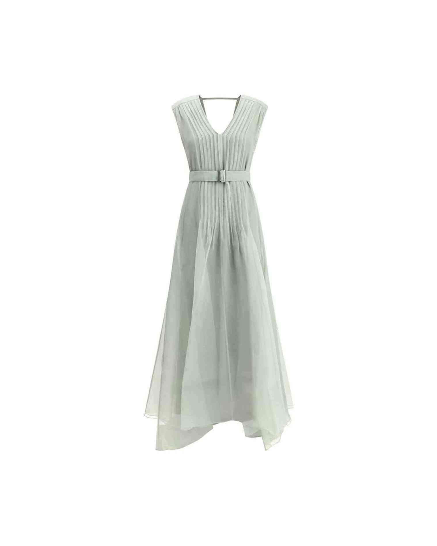 Brunello Cucinelli Silk Long Dress Glam Steals