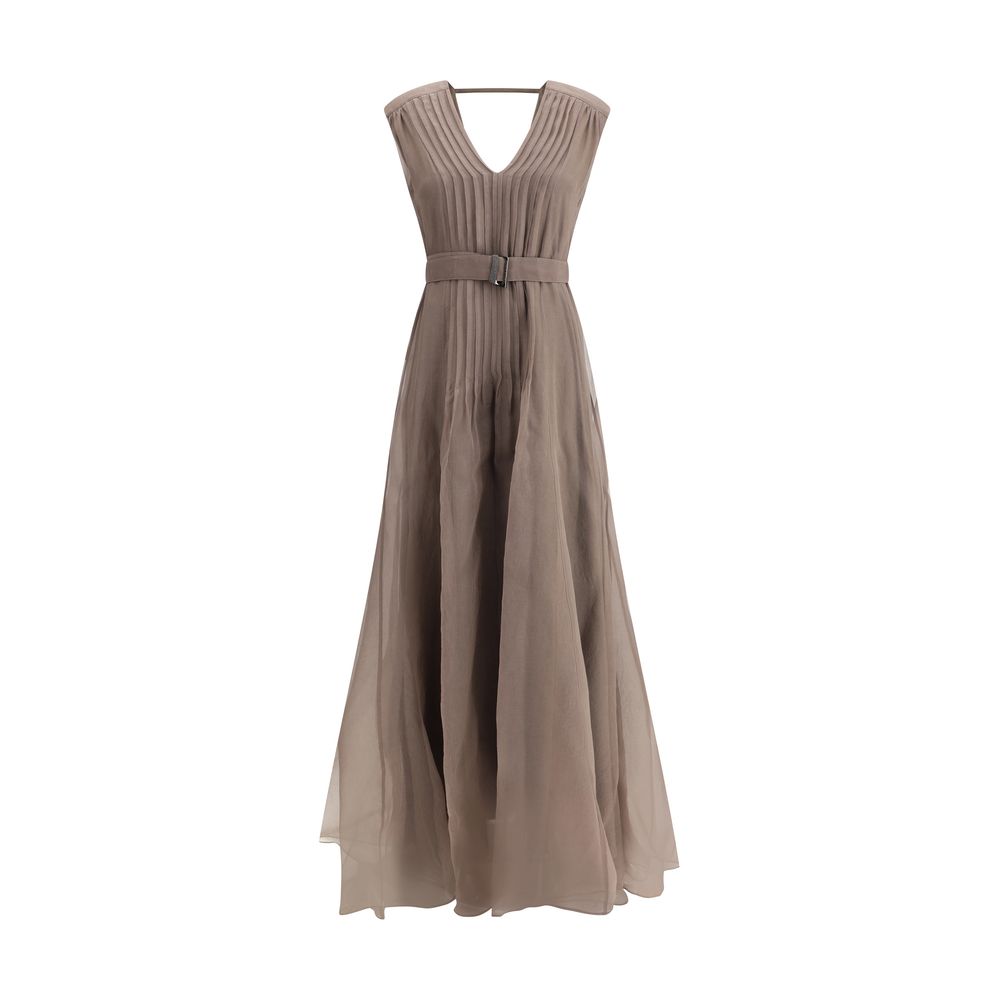 Brunello Cucinelli Silk Long Dress Glam Steals