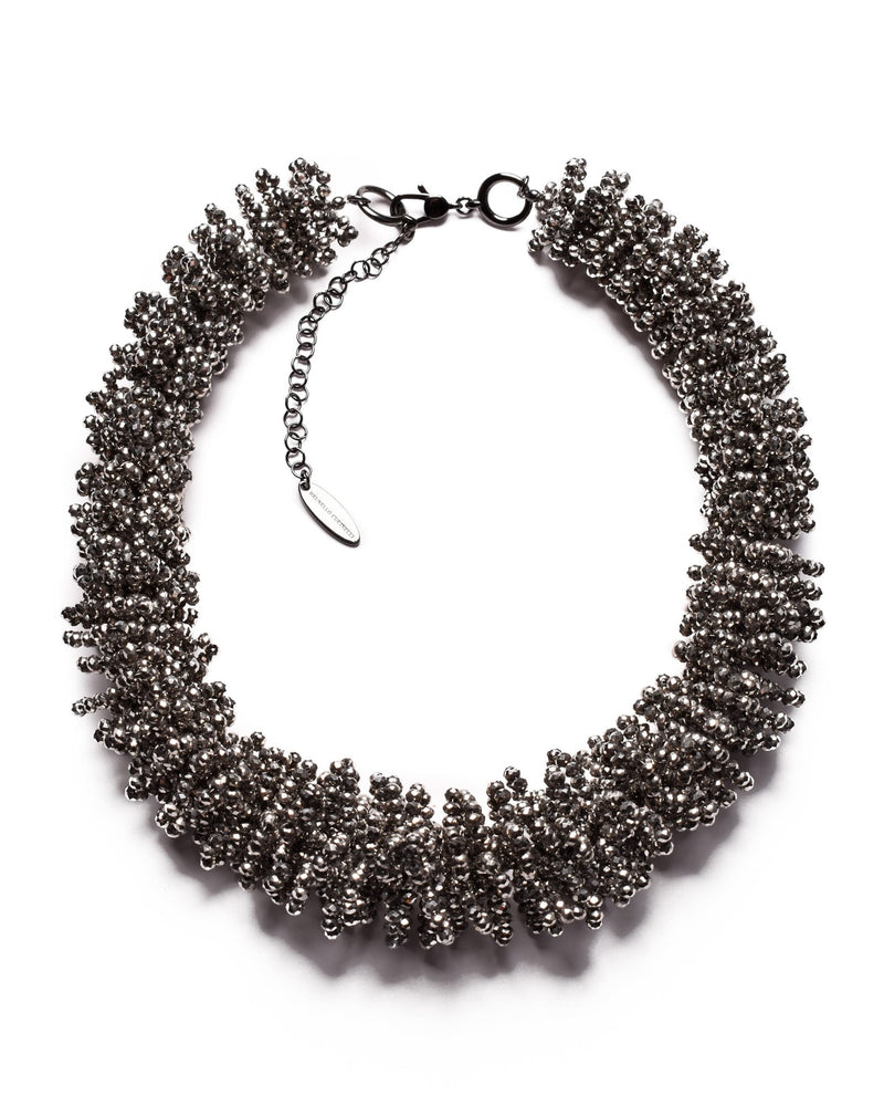 Brunello Cucinelli Silver Glass Necklace Glam Steals