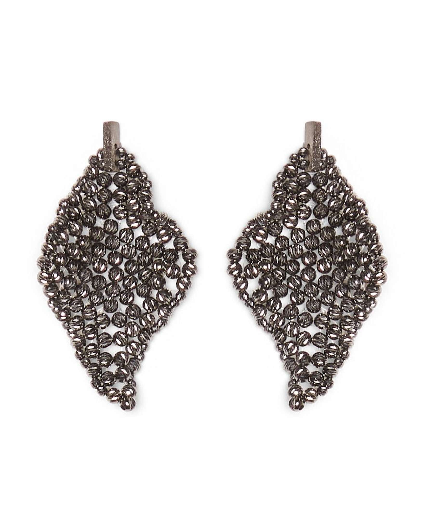 Brunello Cucinelli Silver Sculptured Earrings Glam Steals