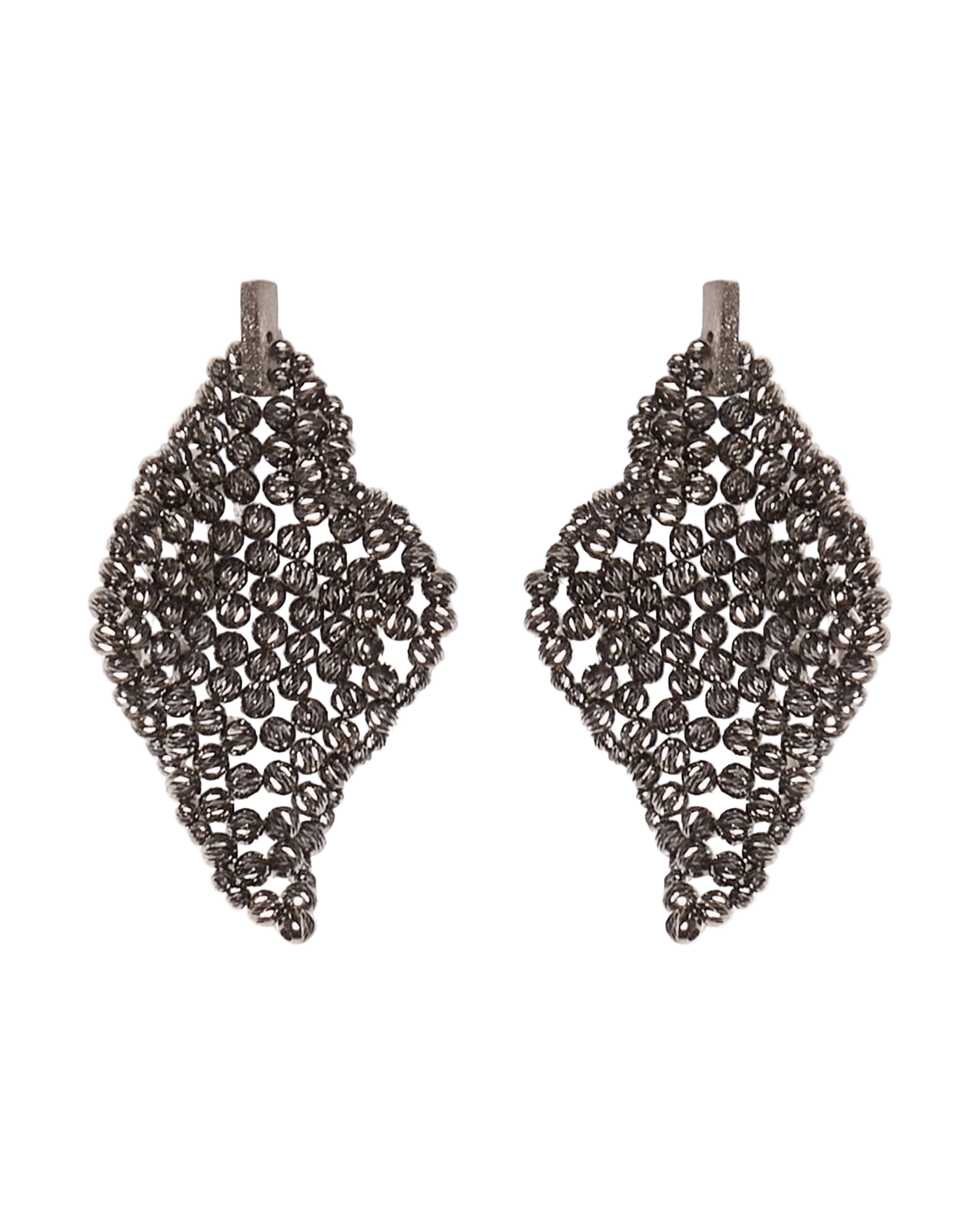 Brunello Cucinelli Silver Sculptured Earrings Glam Steals