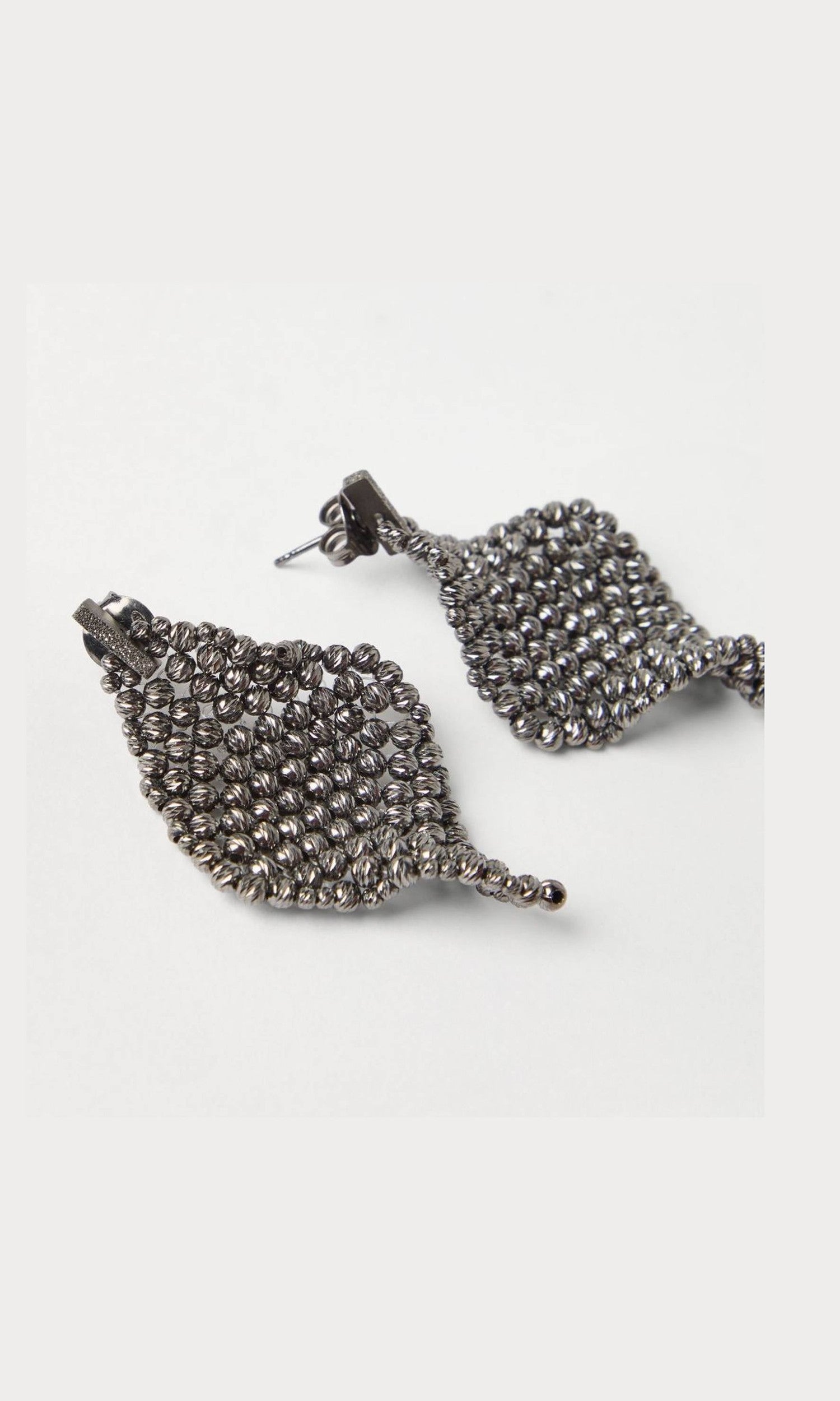 Brunello Cucinelli Silver Sculptured Earrings Glam Steals